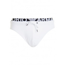 Emporio Armani Swimwear slip mare Bianco logoband