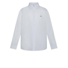 SUN68 BOYS CAMICIA BIANCA CON LOGO IN BLU 