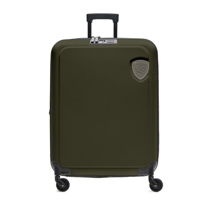 BLAUER TROLLEY UNISEX VERDE CON LOGO IN METALLO 
