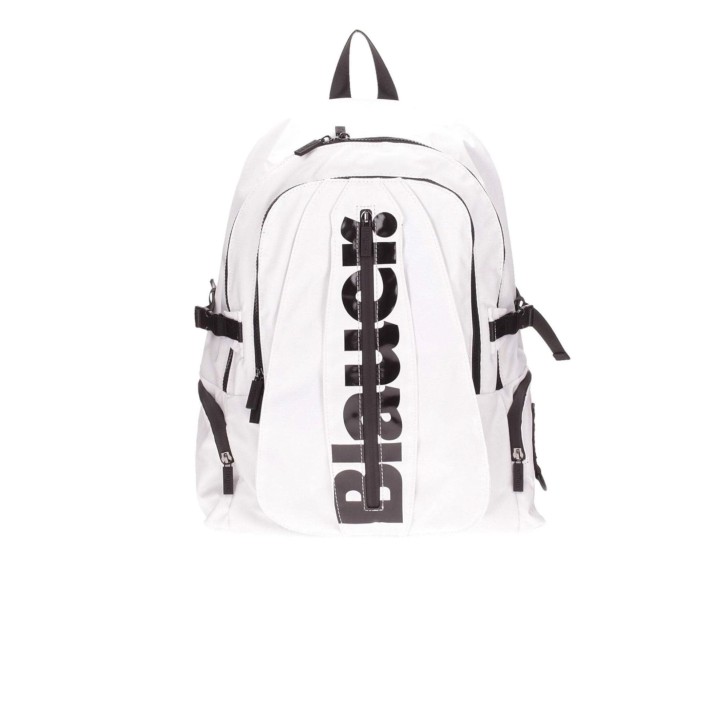 BLAUER ZAINO BIANCO CON LOGO LETTERING NELLA PARTE ANTERIORE 