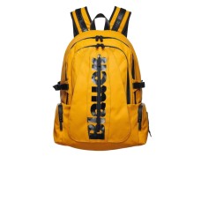 BLAUER ZAINO GIALLO CON LOGO LETTERING IN NERO NELLA PARTE ANTERIORE 