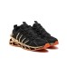 PLEIN SPORT SNEAKER RUNNER IN MESH  E LEATHERY BLACK GOLD