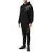 PLEIN SPORT FELPA IN JERSEY DI COTONE BLACK E SILVER CON STAMPA LAMINATA 