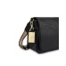 POLLINI BORSA NERA A TRACOLLA CON DETTAGLIO STAMPA HERITAGE 