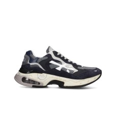 PREMIATA SHARKY_409 SNEAKER REALIZZATA IN UN MIX DI MATERIALI BLUE
