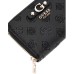 GUESS GERTY PORTAFOGLIO MEDIO NERO LOGO ALL-OVER IMPRESSO