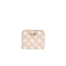 GUESS LAUREL PORTAFOGLIO PICCOLO SABBIA CON LOGO ALL-OVER
