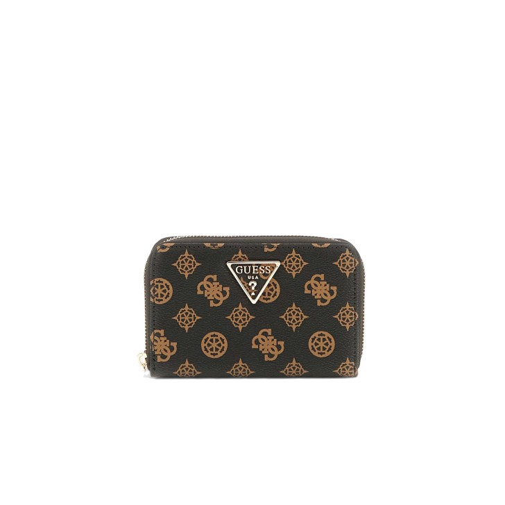 GUESS LAUREL PORTAFOGLIO MEDIO MOCHA CON LOGO ALL-OVER