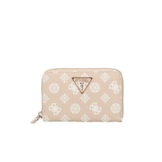 GUESS LAUREL PORTAFOGLIO MEDIO SABBIA CON LOGO ALL-OVER