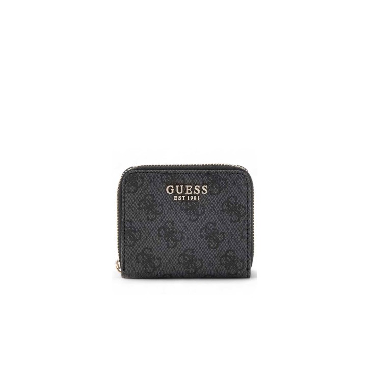 GUESS LAUREL PORTAFOGLIO PICCOLO NERO LOGO ALL-OVER 4G 