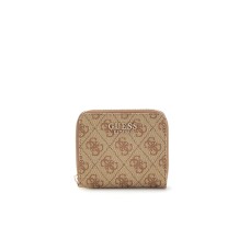 GUESS LAUREL PORTAFOGLIO PICCOLO MARRONE LOGO ALL-OVER 4G 