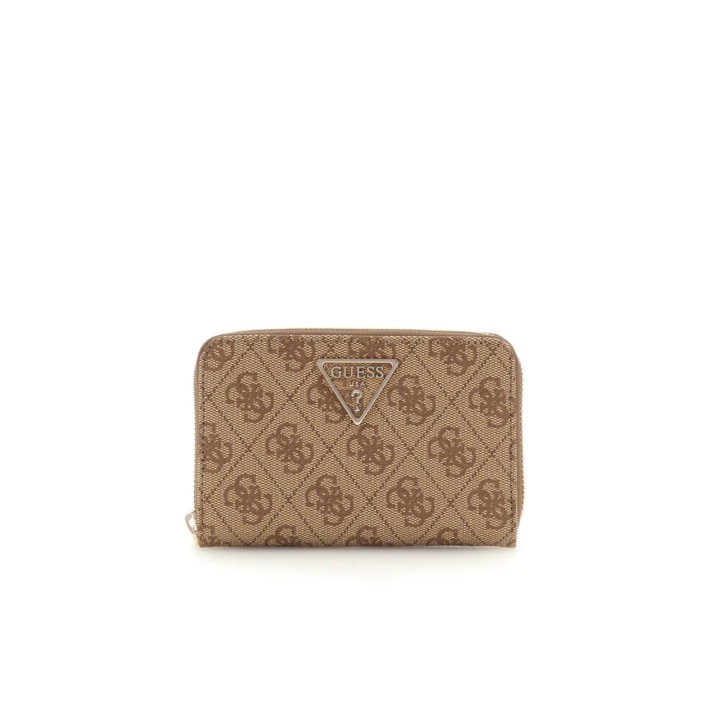 GUESS LAUREL PORTAFOGLIO MEDIO MARRONE CON LOGO ALL-OVER 4G