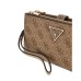 GUESS PORTAFOGLIO LAUREL BEIGE LOGO ALL-OVER 