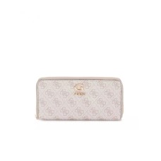 ﻿GUESS ZAMIRA PORTAFOGLIO GRANDE BEIGE LOGO ALL-OVER 4G E PEONY