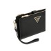 GUESS PORTAFOGLIO LAUREL NERO IN SAFFIANO