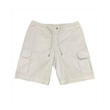 Emporio Armani Swimwear Bermuda Cargo in Cotone Beige da Uomo