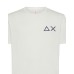  SUN68 T-SHIRT IN COTONE A MANICA CORTA WHITE CON LOGO SUN68 BLUE 