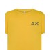 SUN68 T-SHIRT IN COTONE A MANICA CORTA YELLOW CON LOGO SUN68 BLUE	