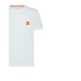 SUN68 T-SHIRT IN COTONE A MANICA CORTA WHITE CON PATCH ORANGE FLUO CON LOGO SUN68 WHITE