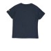 SUN68 T-SHIRT IN COTONE A MANICA CORTA NAVY BLUE CON PATCH ORANGE FLUO CON LOGO SUN68 WHITE