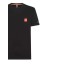 SUN68 T-SHIRT IN COTONE A MANICA CORTA BLACK CON PATCH ORANGE FLUO CON LOGO SUN68 WHITE	