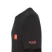 SUN68 T-SHIRT IN COTONE A MANICA CORTA BLACK CON PATCH ORANGE FLUO CON LOGO SUN68 WHITE	