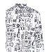 Versace Jeans Couture Camicia Bianca da Uomo con stampa Loco Couture all over di colore nero