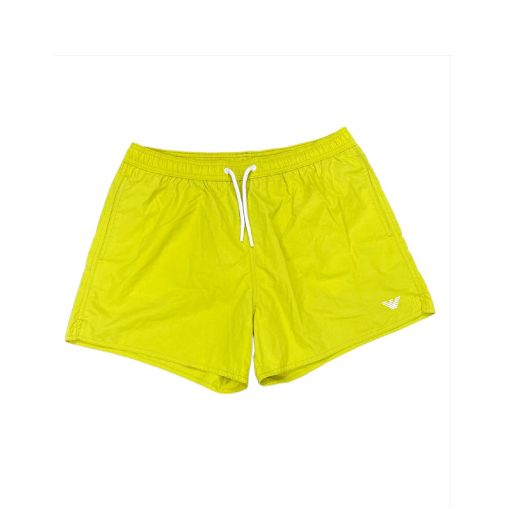 Emporio Armani Swimwear Costume boxer Verde Chiaro con ricamo micro aquila