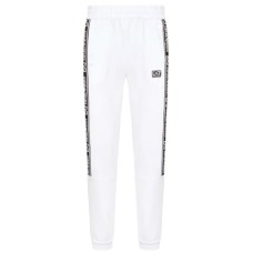 EA7 Emporio Armani Pantalone Bianco da Uomo con banda a contrasto 