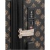 GUESS WILDER VALIGIA TROLLEY MEDIO MARRONE CON LOGO ALL-OVER