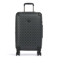 GUESS WILDER VALIGIA TROLLEY MEDIO NERO CON LOGO ALL-OVER