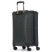 GUESS WILDER VALIGIA TROLLEY MEDIO NERO CON LOGO ALL-OVER