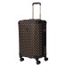 GUESS WILDER VALIGIA TROLLEY GRANDE MARRONE CON LOGO ALL-OVER