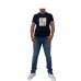 Emporio Armani T-shirt Nera da Uomo con stampa