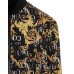 Versace Jeans Couture Bomber reversibile in nylon con un lato con stampa logo all over e dall'altro tinta unita con logo