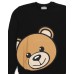 Moschino Felpa nera con maxi Teddy Bear stampato