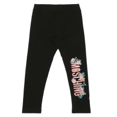 Moschino Leggings nero con logo lettering stampato