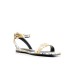Versace Jeans Couture Sandali Bassi da Donna Bianchi con Stampa Barocco all over