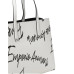 Emporio Armani Borsa a mano Bianca con Logo Lettering All Over con tracolla regolabile, estraibile