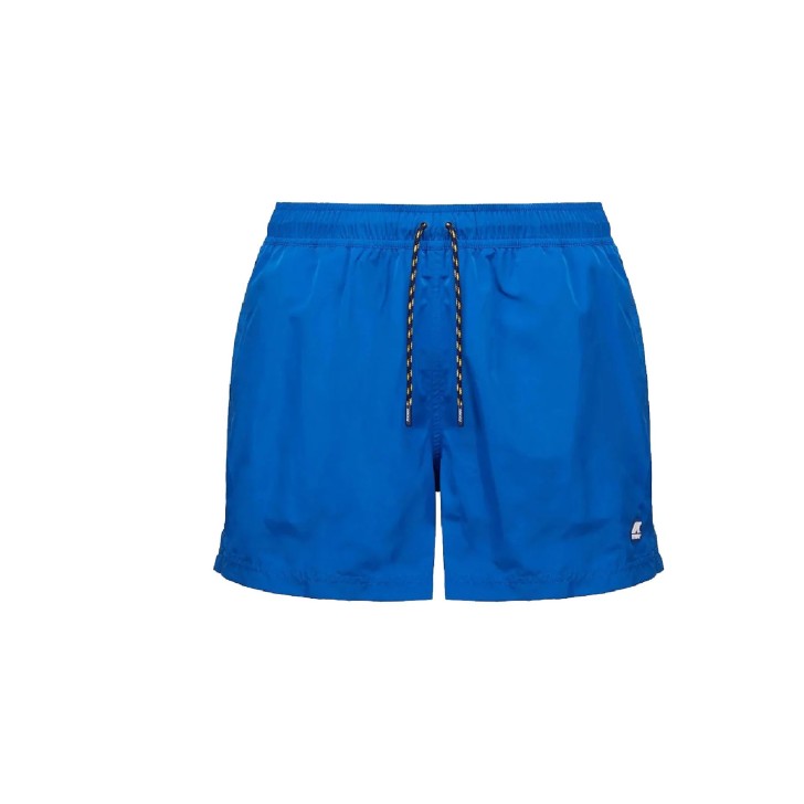 K-Way Boxer da mare bluette corto Hazel con tasche laterali Logo in silicone colorato 