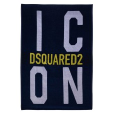 Dsquared2 Telo Mare blu Unisex con maxi logo ICON DSQUARED2