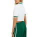 Guess polo a maniche corte bianca con inserti verdi