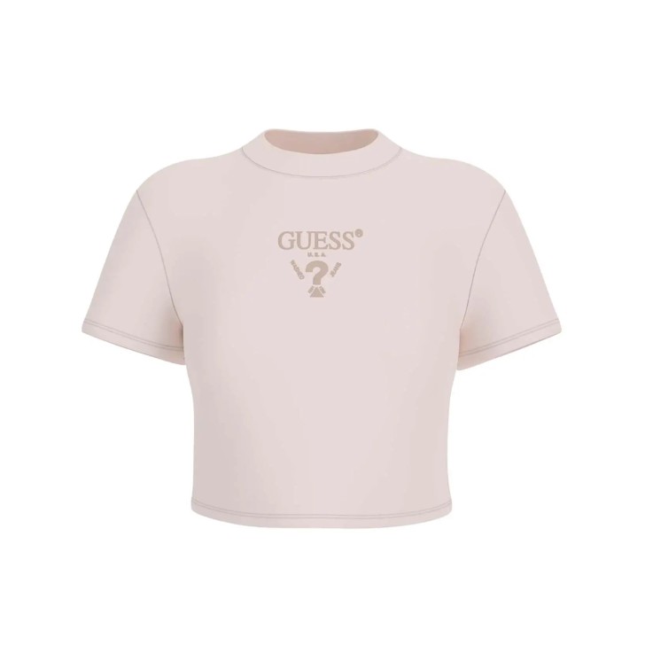 ﻿GUESS T-SHIRT COLETTE CREMA LOGO 