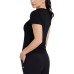 GUESS T-SHIRT COLETTE NERA LOGO A CONTRASTO 