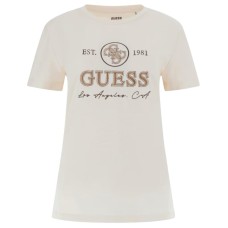 GUESS T-SHIRT 4G SS CREMA CON LOGO 