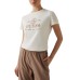 GUESS T-SHIRT 4G SS CREMA CON LOGO 