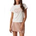 GUESS T-SHIRT JULIA CREMA CON LOGO STRASS 
