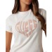 GUESS T-SHIRT JULIA CREMA CON LOGO STRASS 
