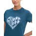 GUESS T-SHIRT JULIA BLU CON LOGO STRASS