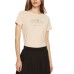 GUESS T-SHIRT MARGOT CIPRIA LOGO LETTERING ARGENTO